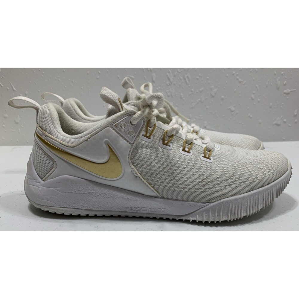 Nike Air Zoom Hyperace 2 Volleyball Sneakers Shoes Mens 7 White Gold DM8199-170